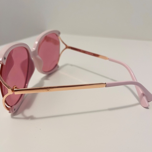 Chrome Pink and Gold Big Mirrored Square Sunglasses 59/17 141mm UV400 - Picture 5 of 11
